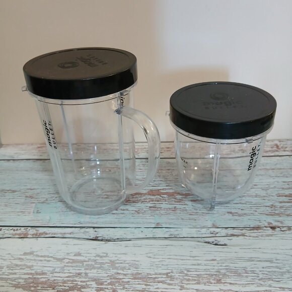 6 oz & 12 oz "Magic Bullet" Replacement Cups with Lids - Picture 2 of 3